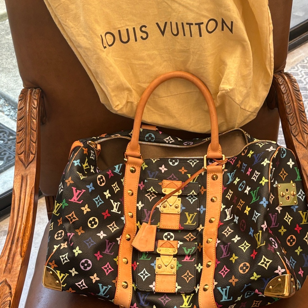 Louis Vuitton Black Multicolor Monogram Travel Bag